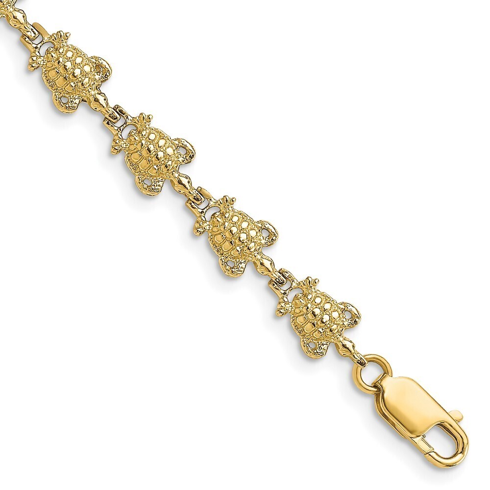 14k Yellow Gold Turtle Bracelet